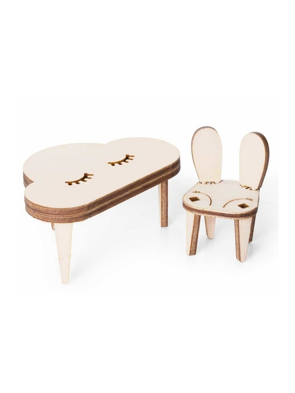 Деревянный конструктор Lemmo МОДЕЛЬ "НАБОР МЕБЕЛИ ДЕТСКАЯ", 155 деталей