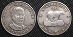 1 рубль 1955 года Шпицберген Никита Хрущев СССР Полярный медведь Копия монеты посеребрение