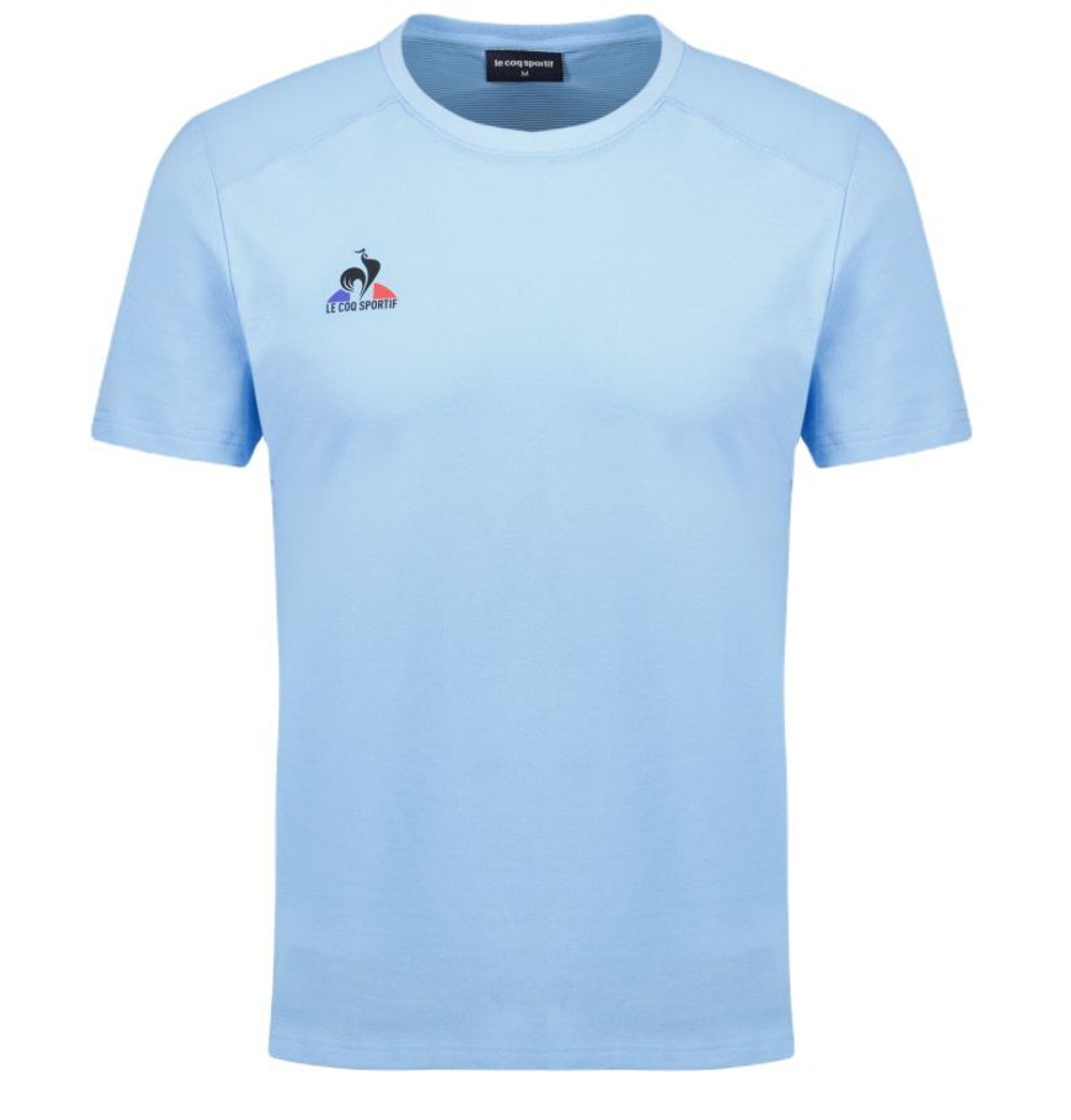 Мужская теннисная футболка Le Coq Sportif Tennis Short Sleeve N°4 - небесный