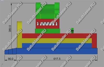 Надувная горка-робот "Дракоша" 10*6*5 м