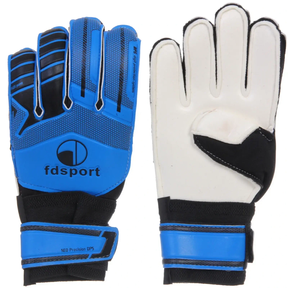 Перчатки вратарские FD-879, размер 6, черный-синий