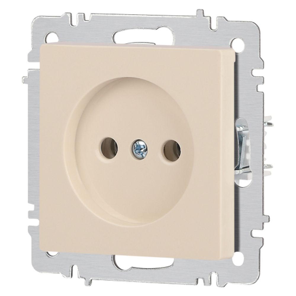 Розетка Intro Accent 6-201-02 2P 16А-250В IP20 СУ AL/CU слоновая кость