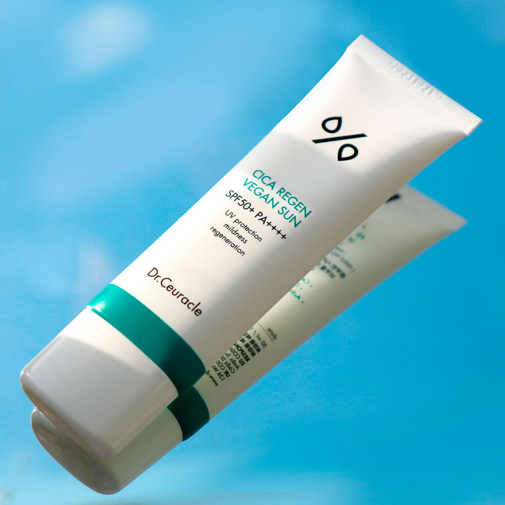Крем солнцезащитный SPF веганский с центеллой Dr.Ceuracle Cica Regen Vegan Sun SPF50+ PA++++,  50 мл