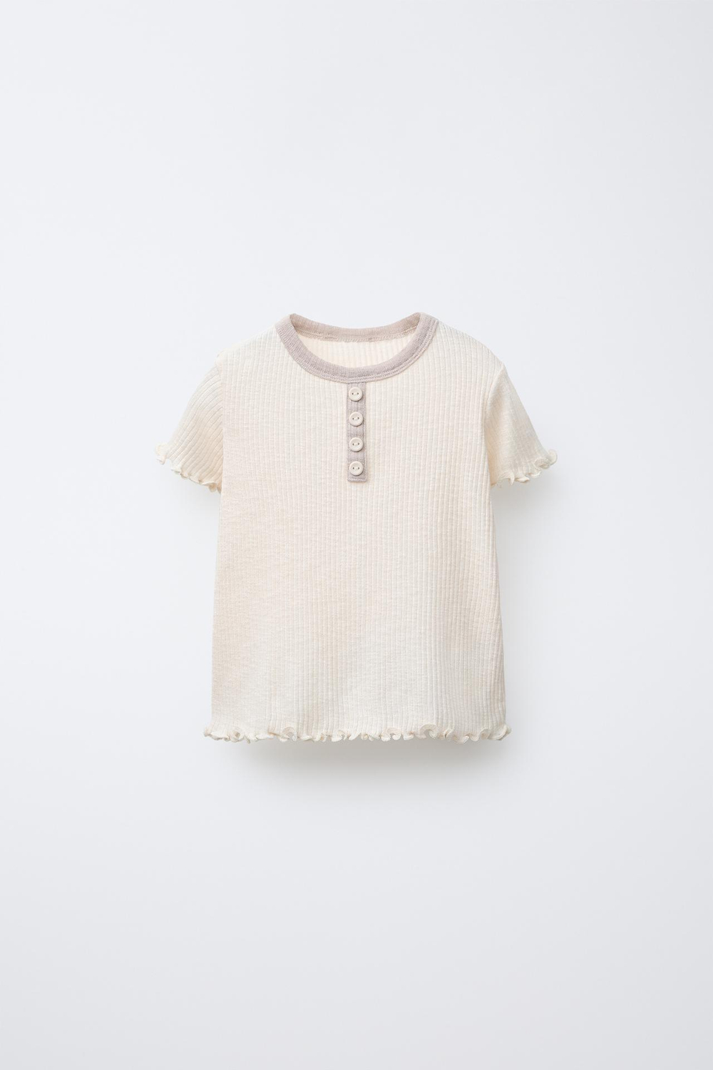 ZARA КОНТРАСТНАЯ ПИЖАМА В РУБЧИК, ЭКРЮ