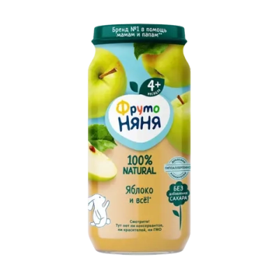 Фрутоняня пюре из яблок 250г с 4 месяцев
