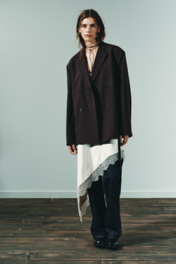 ZARA БЛЕЙЗЕР С ПОЯСОМ, ТЕМНО-БОРДОВЫЙ