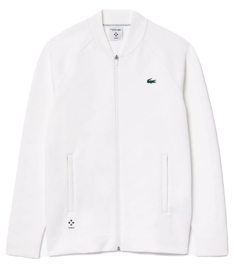 Мужская теннисная кофта Lacoste Tennis x Daniil Medvedev Sportsuit Ultra-Dry Jacket - white