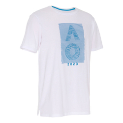 Мужское теннисное поло Australian Open AO Dated Mosaic T-Shirt Men - White, Blue