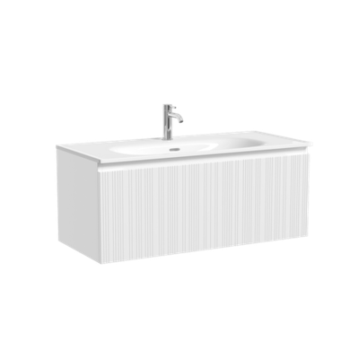 Тумба подвесная SANCOS Code 990х453х400, c одним  ящиком оснащенным доводчиками, цвет белый , арт. CD100W