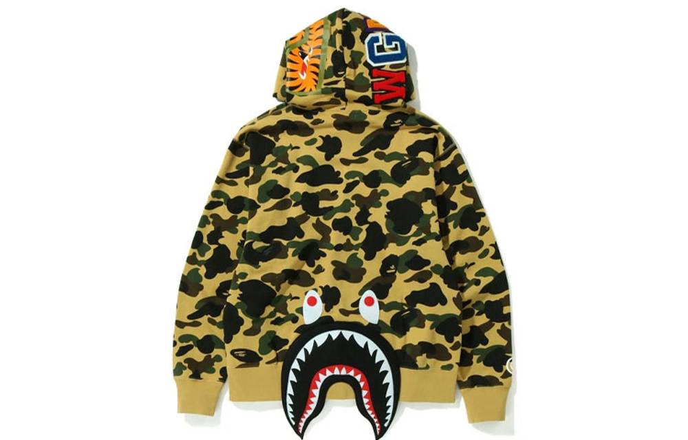 A Bathing Ape 1st Camo Shark Relaxed Fit Fullover Худи желтый