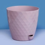 Горшок для цветов пластиковый 3л d-18см «Румба» с подоном бисквитный