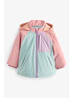 Куртка непромокаемая с флисовой подкладкой для девочки Next E25-304, Розовый, Голубой