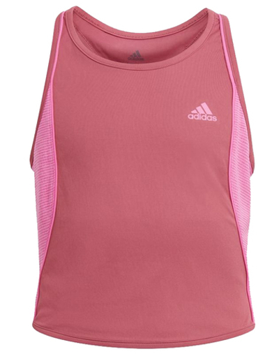 Футболка для девочки теннисная Adidas Pop Up Tank Top - wild pink/screaming pink