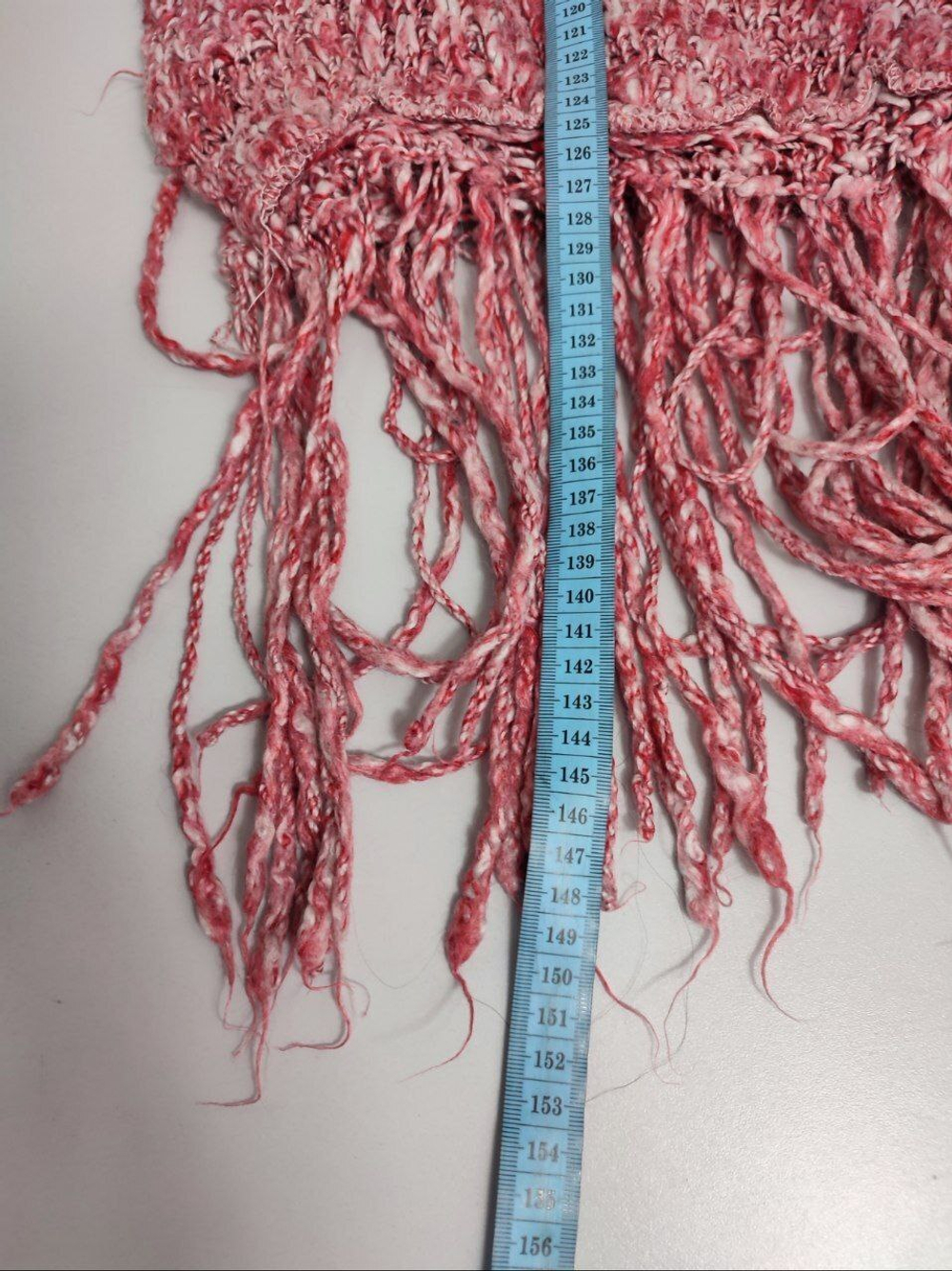 Шарф с бахромой длинный