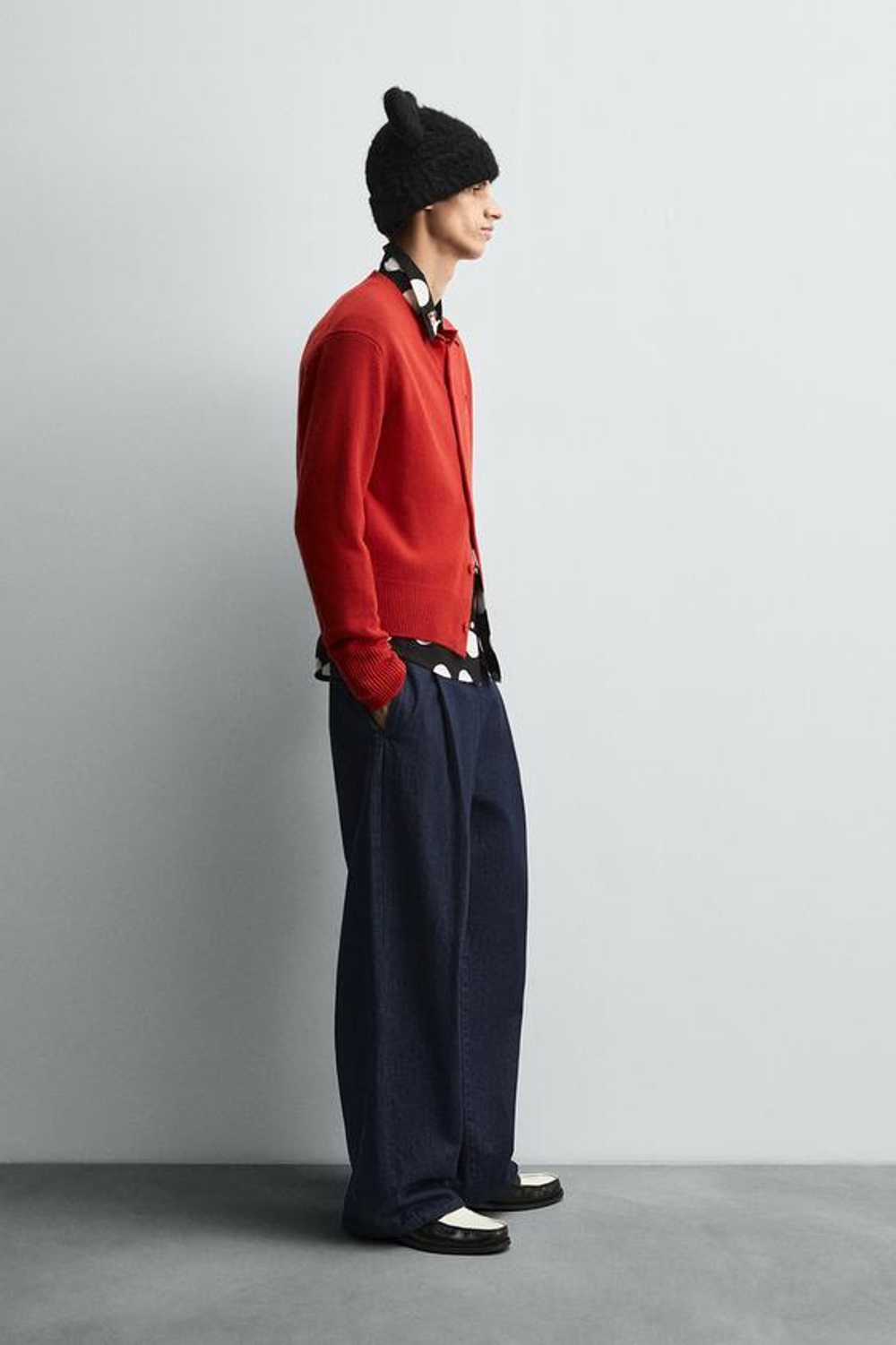 ZARA HARRY LAMBERT X DISNEY КАРДИГАН С НАШИВКОЙ MINNIE MOUSE, КРАСНЫЙ