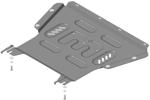 Защита стальная 2 мм двигателя и кпп для Renault Kangoo 2008-2017, Mercedes-Benz Citan Motodor.71709