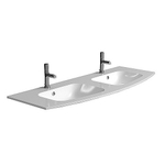 Раковина стеклянная Jacob Delafon Nona EB1887RU-DE1 140 двойная, матовая белая