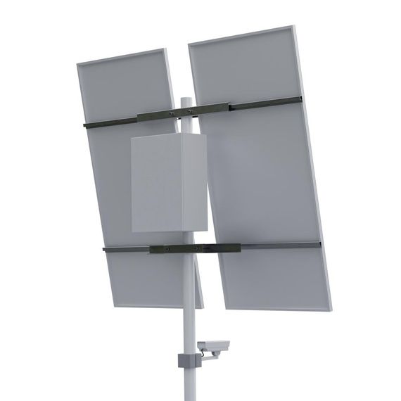 Автономная система видеонаблюдения на опоре (2 солнечные панели 585 Вт), фото №975637236