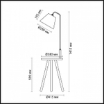 Стол журнальный с торшером Odeon Light Kalda 4667/1F