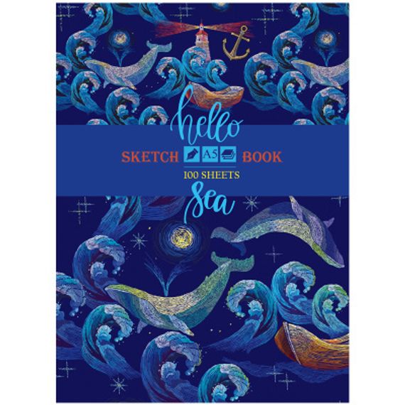 Скетчбук 100л., А5 7БЦ BG &quot;Hello sea&quot;