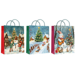 Пакет ламинированный "Новогодний снеговик" 26*32*12 см, 210 гр/м2 (Центрум)