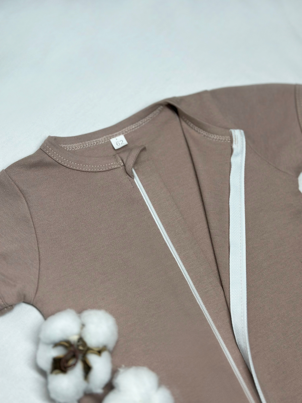 Полукомбинезон-песочник на молнии Тауп Грей RinaAmari