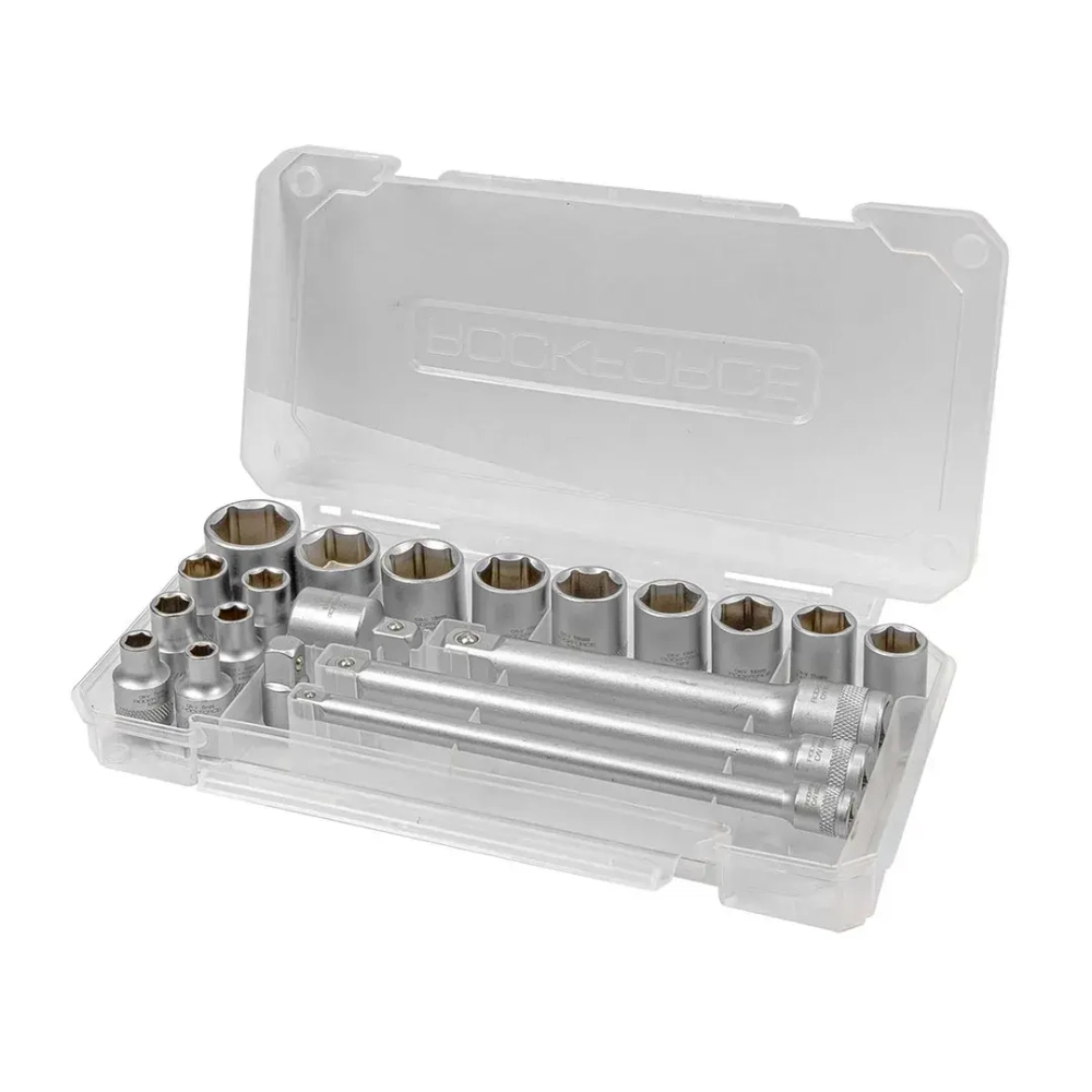 Набор инструментов 3/8' 20пр. 6гр. (6-22мм) в пласт.кейсе RockFORCE RF-3202-5