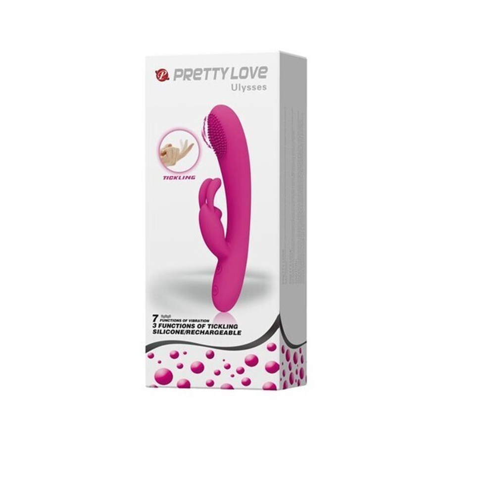 Перезаряжаемый вибратор для G-стимуляции с двигающейся головкой Ulysses (7 режимов вибрации, 3 режима движения), розовый (Цвет: розовый)