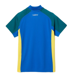 Футболка для мальчика теннисная Lacoste Sport Regular Fit Mesh Detail Tennis Polo - blue/green/blue/yellow