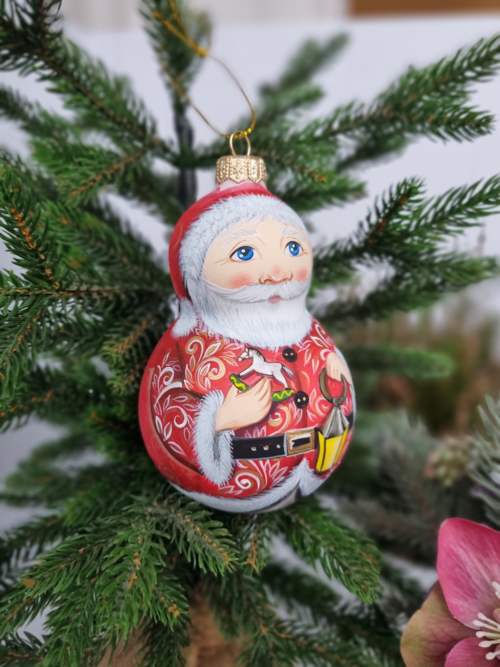 Игрушка Стеклянная Дед мороз