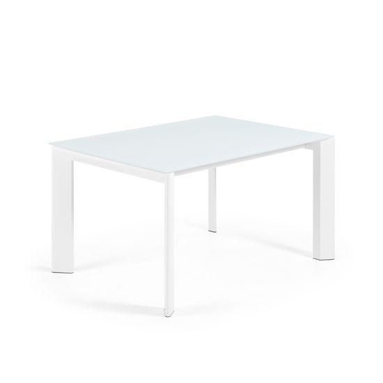 ATTA Стол 140 (200) x90 белый, стекло