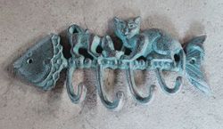 Iron Garden Вешалка настенная Вкусная Рыбка, 4 крючка