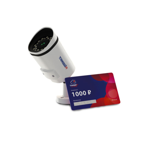 TRASSIR TR-D2121IR3 v6 2.8 Cloud1000 Комплект видеонаблюдения