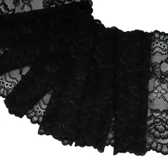 Кружево эластичное черное 22 см