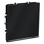 Проходной переключатель встраиваемый VOLTUM S70 одноклавишный с подсветкой 10А, (графит)