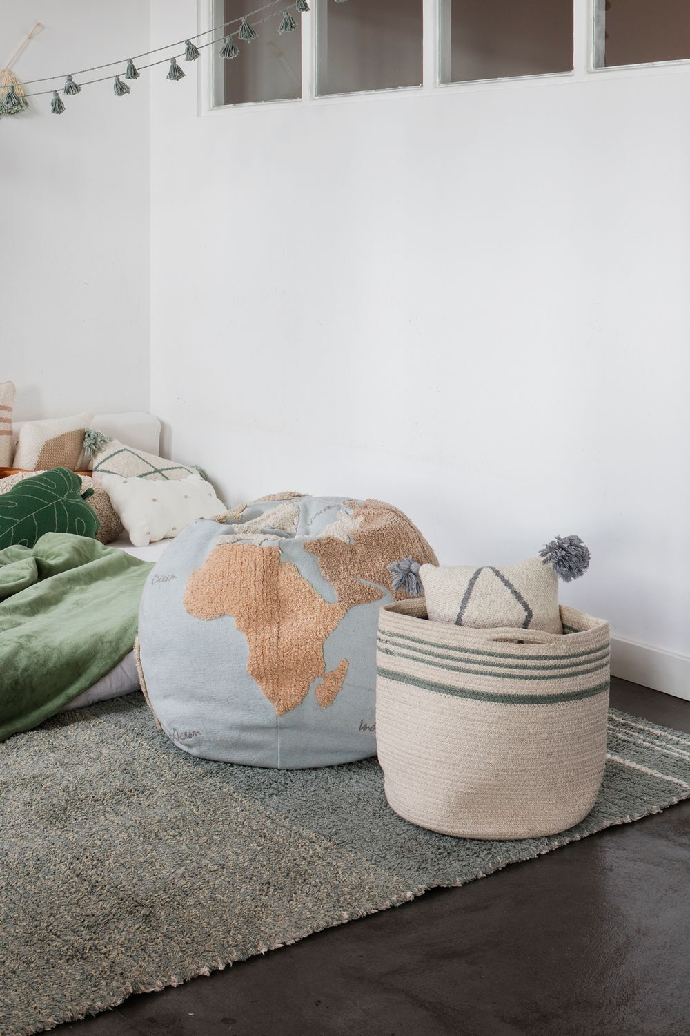 Корзина Lorena Canals Twin Vintage Blue (30 x Ø30 см)