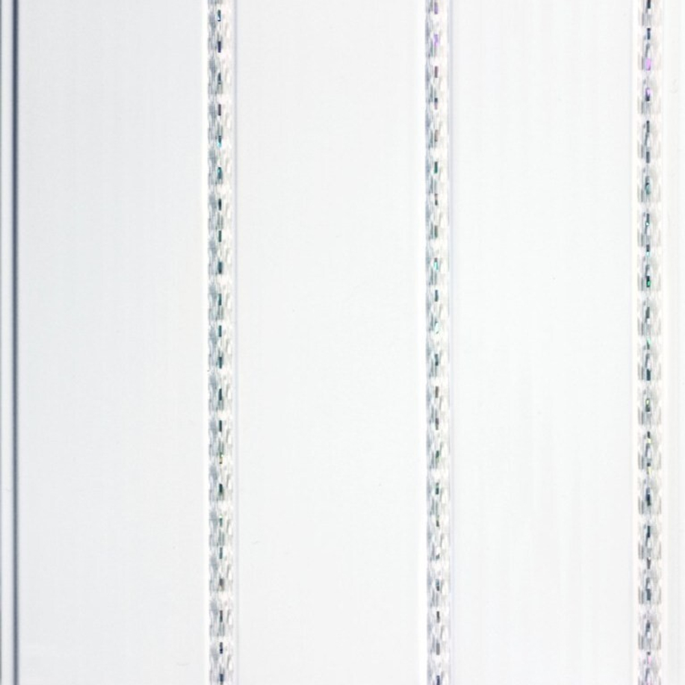 Потолочная панель ПВХ Трёхсекционная Кантри хром 3000х240 мм