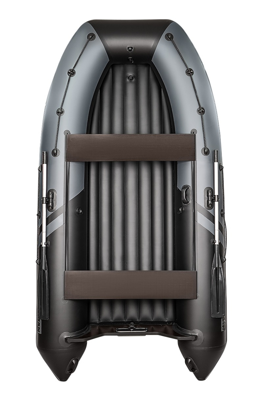 YACHTMAN-340 НДНД (Яхтман) серый-черный (лодка ПВХ нднд под мотор с усилением)