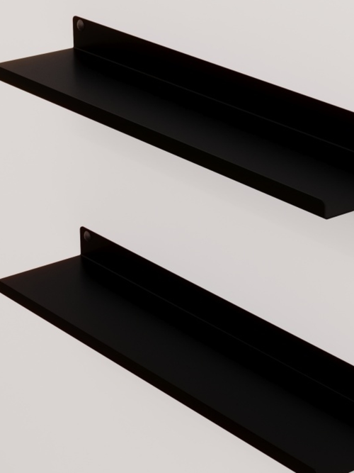 полки для ванной 500*120 черные 2 шт