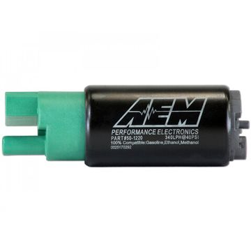 Топливный насос AEM 50-1220 340 л/ч совместимый с E85 (65 мм, со смещенным входом)