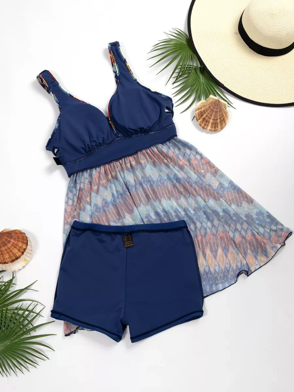 купальник раздельный танкини больших размеров