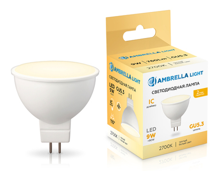 Ambrella Светодиодная лампа MR16 9W 2700K Лампы светодиодные MR16 160903