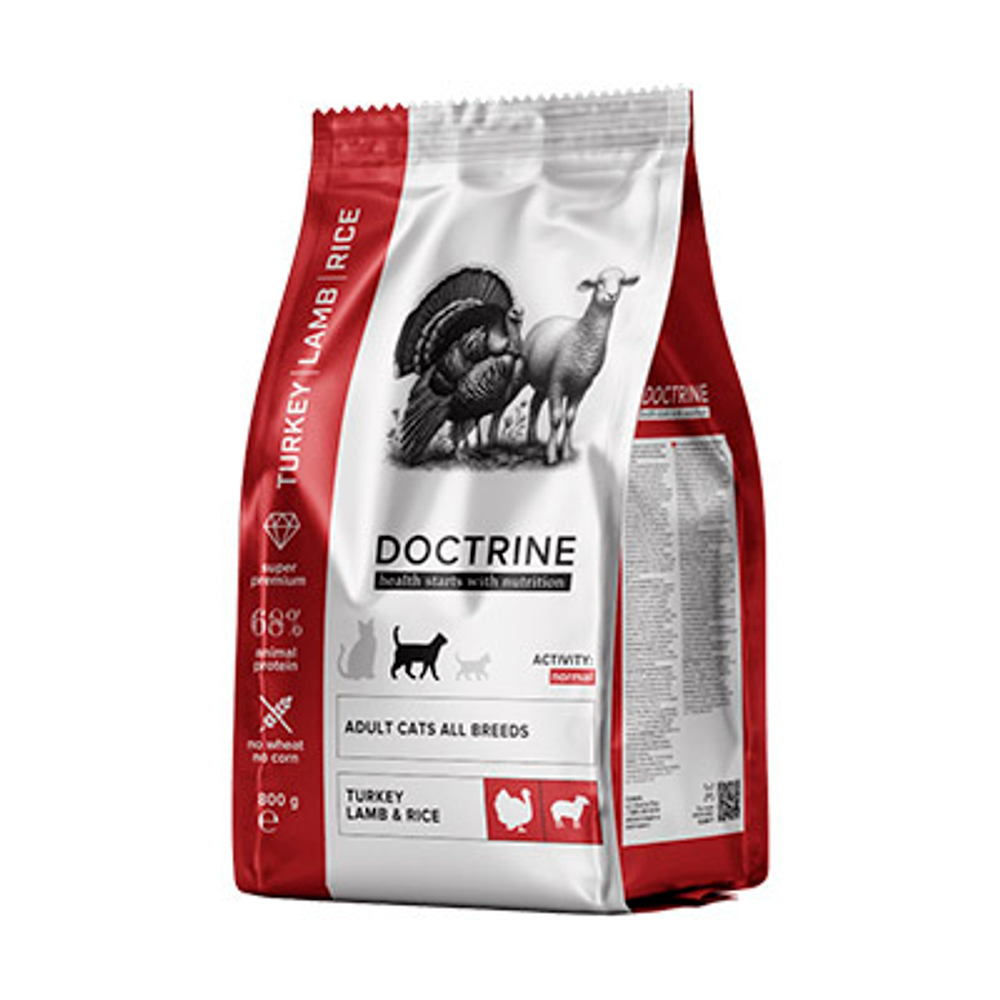 DOCTRINE Корм для кошек с Индейкой, Ягненком и Рисом (М)