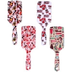 Расческа массажная прямоугольная форма «КОЛЛЕКЦИЯ ИМАНИ - МАКИТА», микс 4 дизайна, 24*7,5см (PVC упаковка)