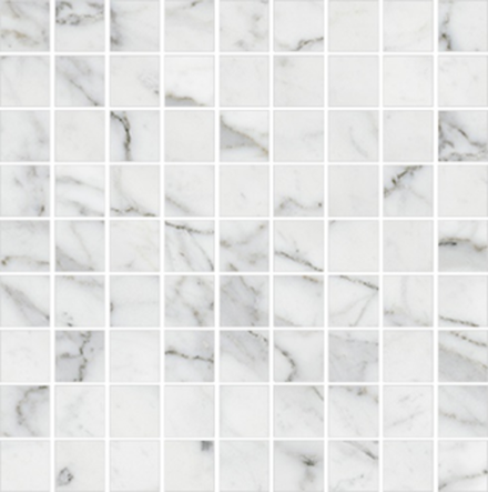 Керамогранит STURM Bianco Carrara, мозаика, 30х30 см, поверхность глянцевая, K-7330-LR-m01-300x300x10