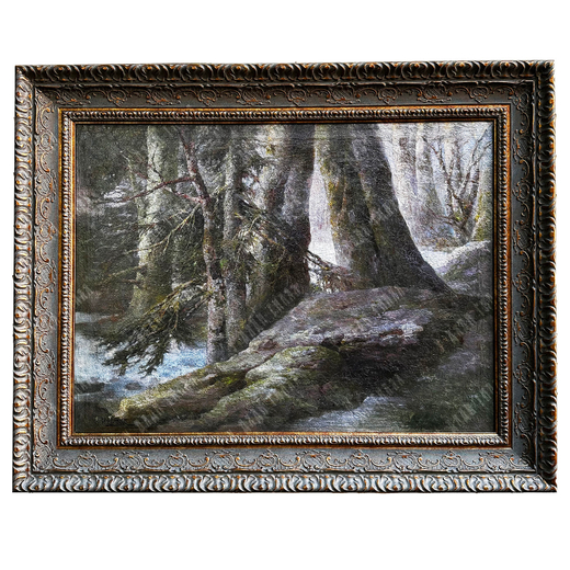 Вельц И. А. [по подписи] В дремучем лесу. Холст, масло. Рубеж XIX - XX вв.