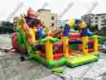 Большая надувная горка "Три дракона" 11*8*8 м