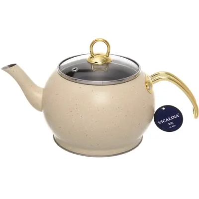 Чайник из нержавеющей стали 2л «Vicalina» турецкий бежевый VL-9352