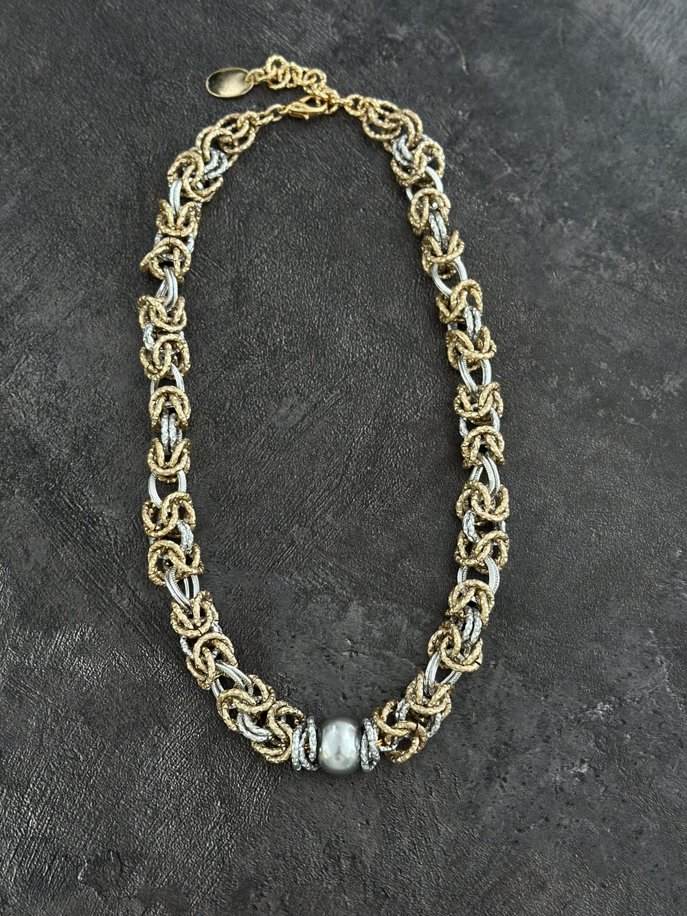 HMG 1131 Sg серый жемчуг Майорка Колье Византия арт.2100