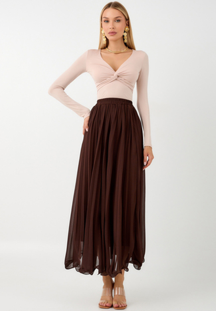 Юбка плиссе макси 90